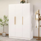 Hitow Pure White Minimalist 3 Door Wardrobe Enriches Storage and Hanging Space