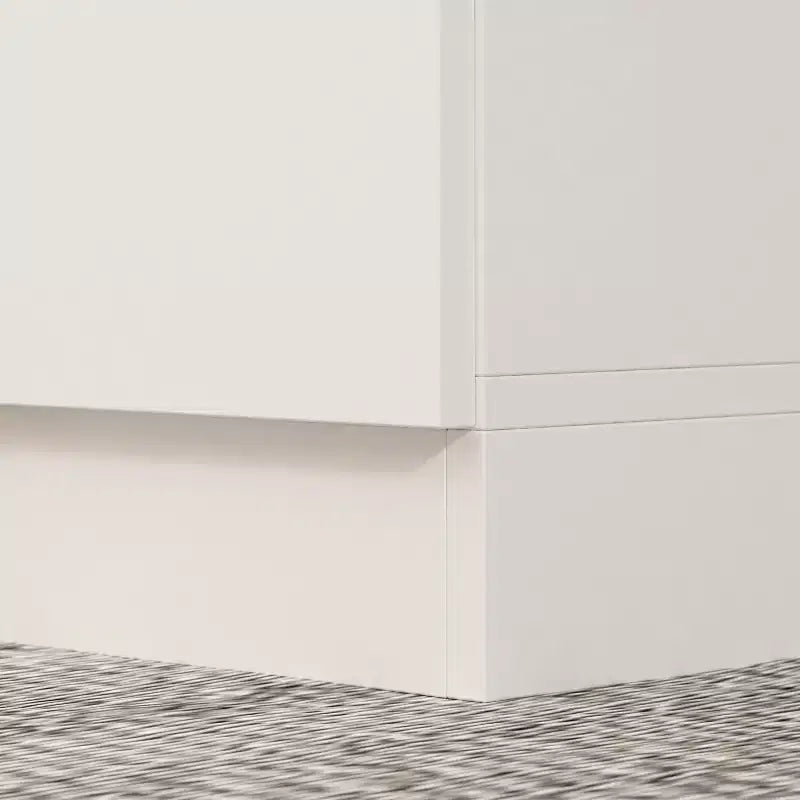 Armadio Minimalista Bianco 3 Ante da 178 cm con Asta Appendini, Ripiani Multi-Strato e Ante con Chiusura Ammortizzata