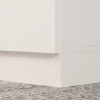 Armadio Minimalista Bianco 3 Ante da 178 cm con Asta Appendini, Ripiani Multi-Strato e Ante con Chiusura Ammortizzata