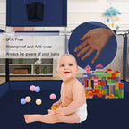 Box recinzione portatile per bambini da 127x127 cm con canestro da basket, pieghevole, per interni ed esterni