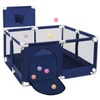 Box recinzione portatile per bambini da 127x127 cm con canestro da basket, pieghevole, per interni ed esterni
