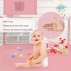 Box recinzione portatile per bambini da 127x127 cm con canestro da basket, pieghevole, per interni ed esterni