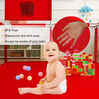 Box recinzione portatile per bambini da 127x127 cm con canestro da basket, pieghevole, per interni ed esterni