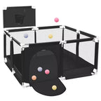 Box recinzione portatile per bambini da 127x127 cm con canestro da basket, pieghevole, per interni ed esterni
