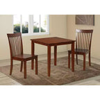 Tavolo da pranzo quadrato in legno massello di Hevea da 30", 2 posti, design con gambe dritte, finitura cappuccino