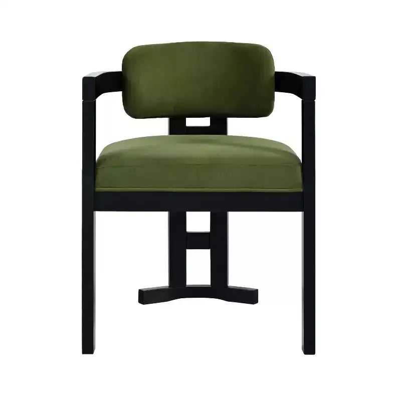 3-Piece Round Dining Set, 2 Upholstered Arm Chairs & Aluminum Pedestal Table, Birch Wood Legs, Seats 2