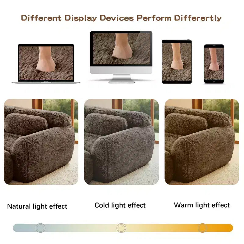 149'' Soft Plush Boneless Sofa,32D HD Sponge,Ergonomic Design,Vacuum Packaging,Free Combination,Buckle Connection for Bedroom/Study/Home Theater