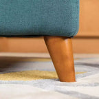 Panca Contenitore Ottomana con Bottoni Trapuntati, Coperchio Incernierato e Gambe in Legno Massello, 96,5 cm