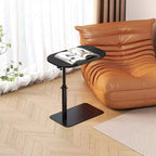 Tavolino da Divano Minimalista, Vassoio, Girevole a 360° e Regolabile in Altezza, Adatto per Piccoli Spazi, Tavolino da Comodino, Tavolino da Sedia