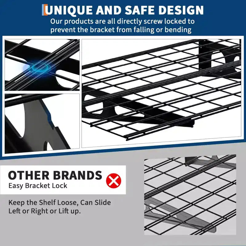 2 Pack 2x6ft Garage Storage, Wall Shelf Garage Storage Rack, Wall Mounted Floating Shelves, 1600lbs Total Weight Capacity
