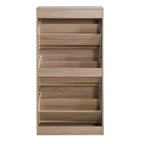 Scarpiera a 3 cassetti con piano ribaltabile, alta 120 cm, può contenere 12 paia, organizer per ingresso, marrone