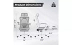 Sedia da ufficio ergonomica con schienale alto in mesh con poggiapiedi, poggiatesta e supporto lombare regolabile, 158 kg
