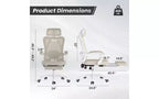 Sedia da ufficio ergonomica con schienale alto in mesh con poggiapiedi, poggiatesta e supporto lombare regolabile, 158 kg