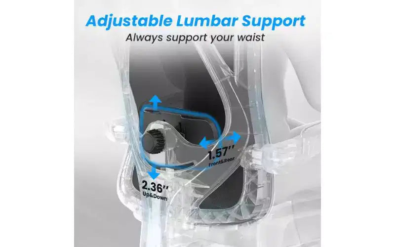 Ergonomic High-Back Mesh Office Chair with Footrest, Headrest & Adjustable Lumbar Support, 350 LBS