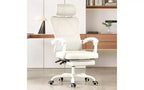 Sedia da ufficio ergonomica con schienale alto in mesh con poggiapiedi, poggiatesta e supporto lombare regolabile, 158 kg