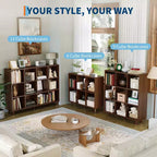 Organizzatore libreria a cubi, Scaffale aperto autoportante con base a gambe, Scaffale espositivo moderno, Mobile contenitore per ufficio domestico, soggiorno, camera da letto
