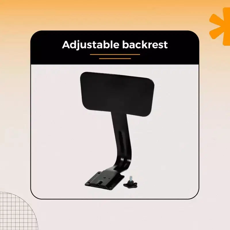 30" Steel Bar Stool with Low Backrest & Welded Footrest, Round Masonite Seat, Black