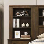 Cassettiera/Mobiletto Laterale Decorativo, Finitura Rovere, Legno e MDF, Nessun Montaggio Richiesto