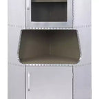 Mobiletto decorativo industriale in alluminio, 2 ante e 1 cassetto, nessun assemblaggio richiesto