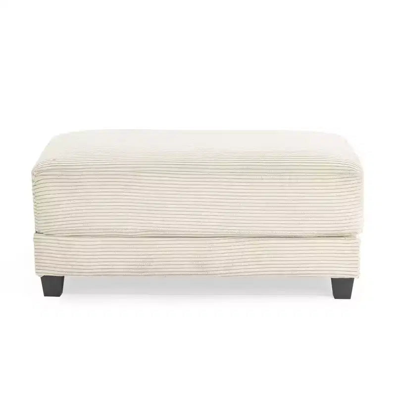 112" Corduroy Sectional Sofa with 2 Ottomans, Hidden Storage, Cup Holders & USB Charging Port, Seats 4