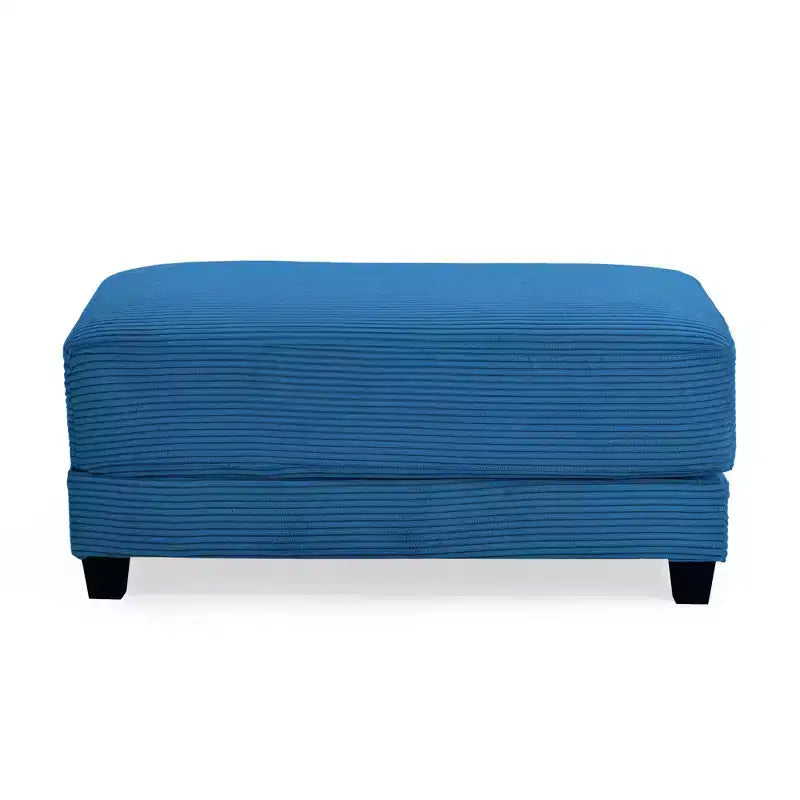 112" Corduroy Sectional Sofa with 2 Ottomans, Hidden Storage, Cup Holders & USB Charging Port, Seats 4