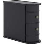Tribesigns Solid Wood End Table, 2-drawer Side Table, Slim Chairside Table, Narrow Nightstand, No Assembly Required