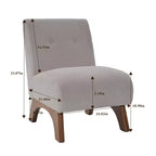 Poltroncina a pozzetto imbottita in velluto a coste con gambe in legno, senza braccioli, per soggiorno, camera da letto