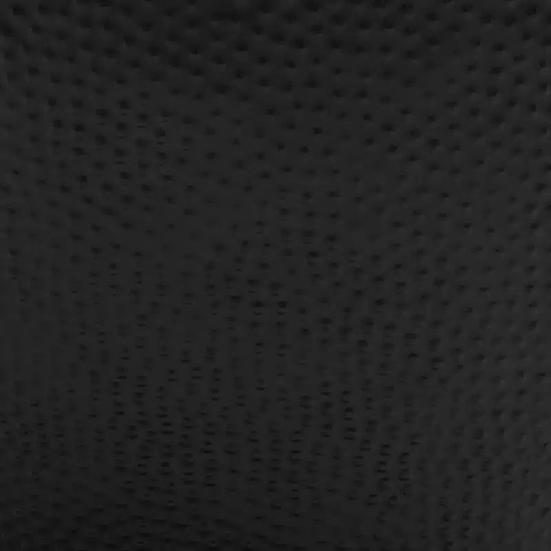 Tavolino rotondo in alluminio stile marocchino, texture organica, finitura nera, nessun montaggio