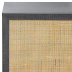 Cassettiera/Mobile TV a 3 ante in rattan con ripiani regolabili e gestione cavi, capacità 94 kg