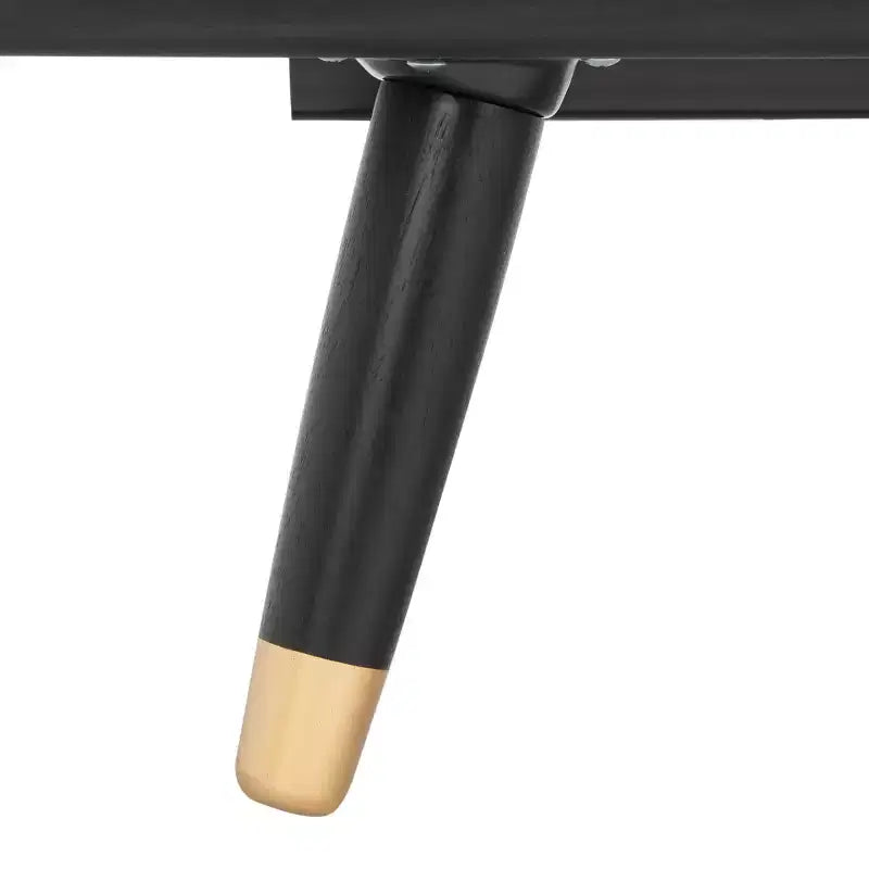 Mobile TV a basso profilo da 55" con cassetto e gestione cavi, adatto a TV fino a 60", Nero/Rovere