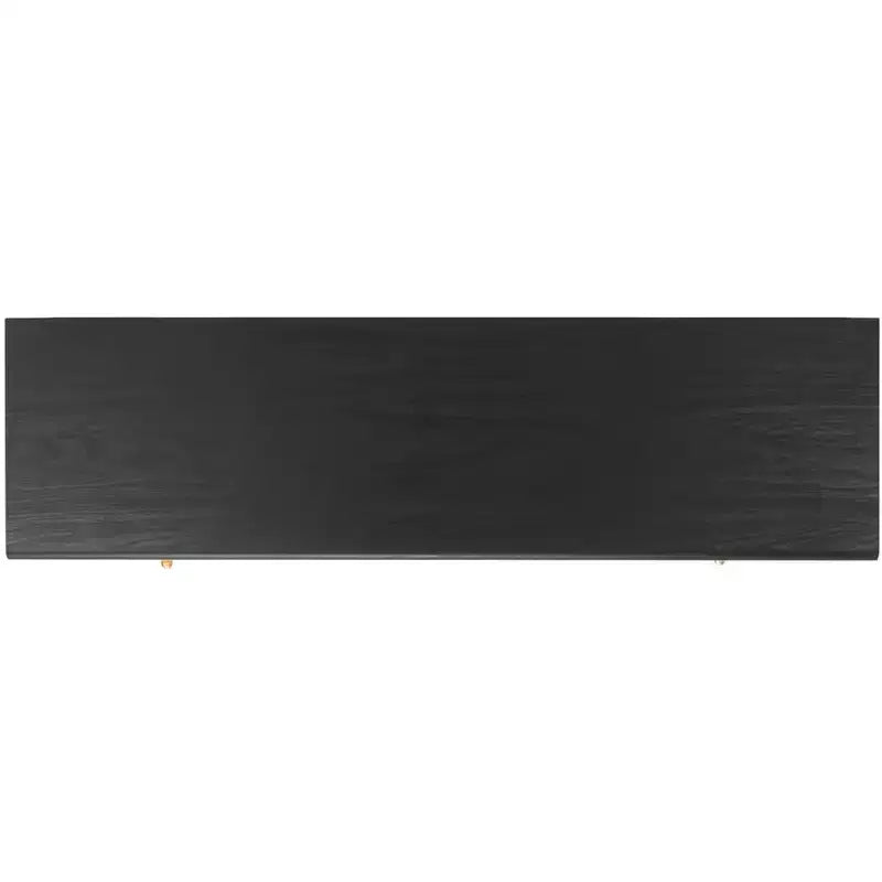 Mobile TV a basso profilo da 55" con cassetto e gestione cavi, adatto a TV fino a 60", Nero/Rovere